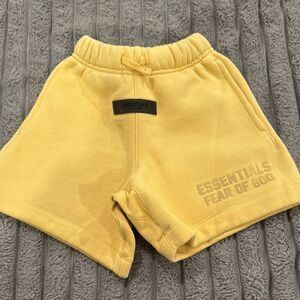 Essentials Fear of God Kids Yellow Shorts